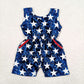 Baby Girl Sleeveless 4th Of July Stars Stripes Sibling Jumpsuit RTS