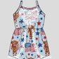 Promotion Baby Girls July 4th Cow Stars Jumpsuit