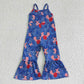 Baby Girl 4th Of July Stars Sibling Straps Jumpsuit