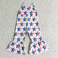 Baby Girl 4th Of July Stars Sibling Straps Jumpsuit