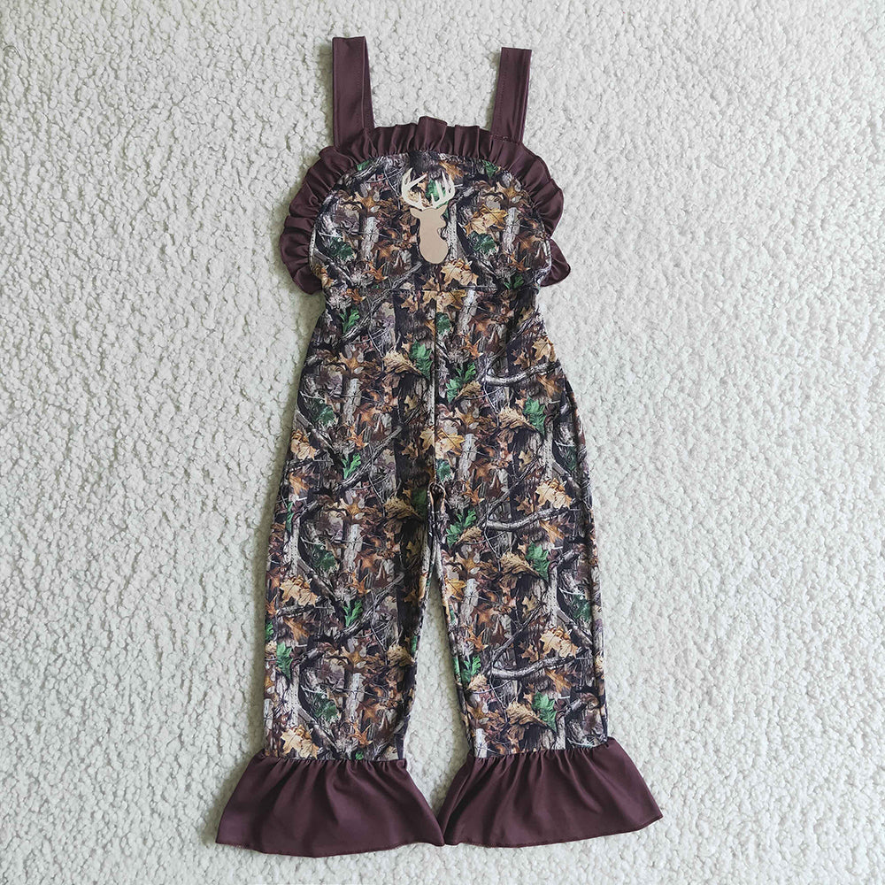 Baby Boy Sleeveless Camo Deer Sibling Romper One Piece Jumpsuit