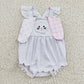 Baby Boy Girl Embroidery Easter Rabbit Ears Sibling Romper Dress Set