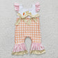 Baby Girl Infant Short Sleeves Sibling Easter Rabbits Romper Clothes