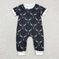 Baby Boy Infant Short Sleeves Western Cow Sibling Buttons Romper