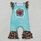 Baby Girl Short Sleeves Crawfish Leopard Sibling Romper Clothes Set