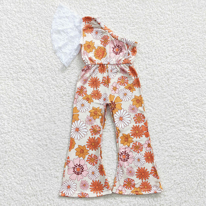 Baby Girl Toddler Flower Bell Bottoms Pants Jumpsuit Sibling Clothes RTS