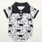 Baby Boy Short Sleeves Western Buttons Romper Sibling Clothes RTS