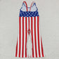 Sibling Baby Girls Kids Straps Stars Bows 4th Of July Bell Pants Jumpsuits RTS