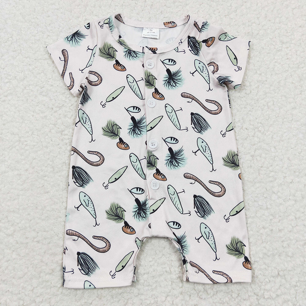 Baby Boy Short Sleeves Buttons Romper Sibling Clothes RTS