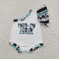 Baby Girl Infant Short Sleeves Western Sibling Bubble Romper