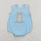 Sibling Baby Boys Girls Kids Embroidery Rabbits Easter Rompers Set Clothes RTS