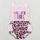 Baby Kids Sleeveless Mama's Girl Leopard Sibling Pink Romper Clothes Dress