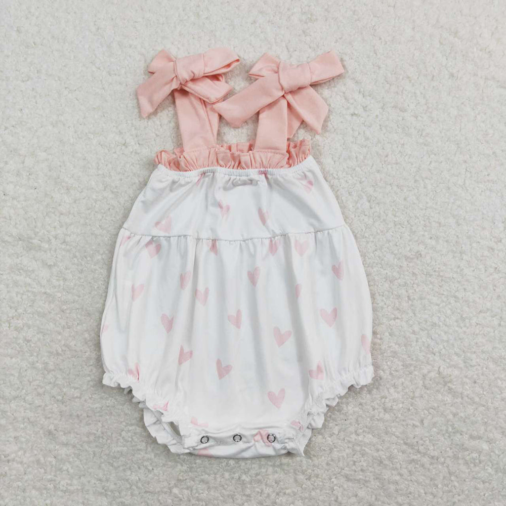 Baby Boy Girl Valentines Hearts Sibling Romper Outfit Clothing Set