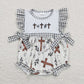 Baby Boy Girl Short Sleeves Embroidery Easter Cross Sibling Romper Dress Clothes Set