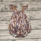 No moq Pre-order Baby Girl Camo Ruffle Summer One Piece Romper