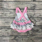 Pre-order Baby Girl Floral Lace Bubble Summer One Piece Romper