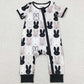 Baby Boy Short Sleeves Easter Rabbits Sibling Romper Shirt Set