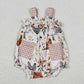 Baby Girl Straps Farm Chicken Flower Sibling Romper Dress RTS