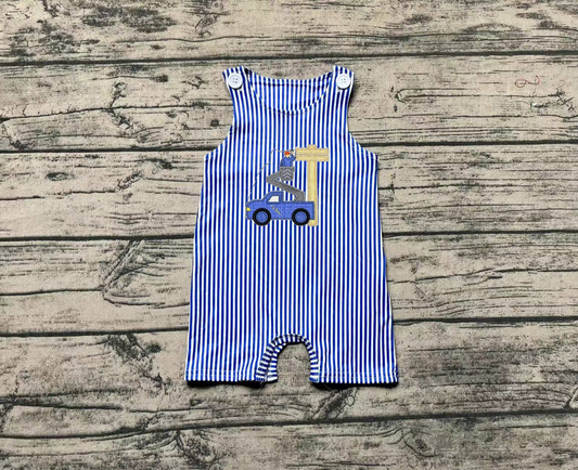 No moq Pre-order Baby Boy Line Man Stripes Summer One Piece Romper