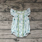 No moq Pre-order Baby Girl Short Sleeves Floral One Piece Romper