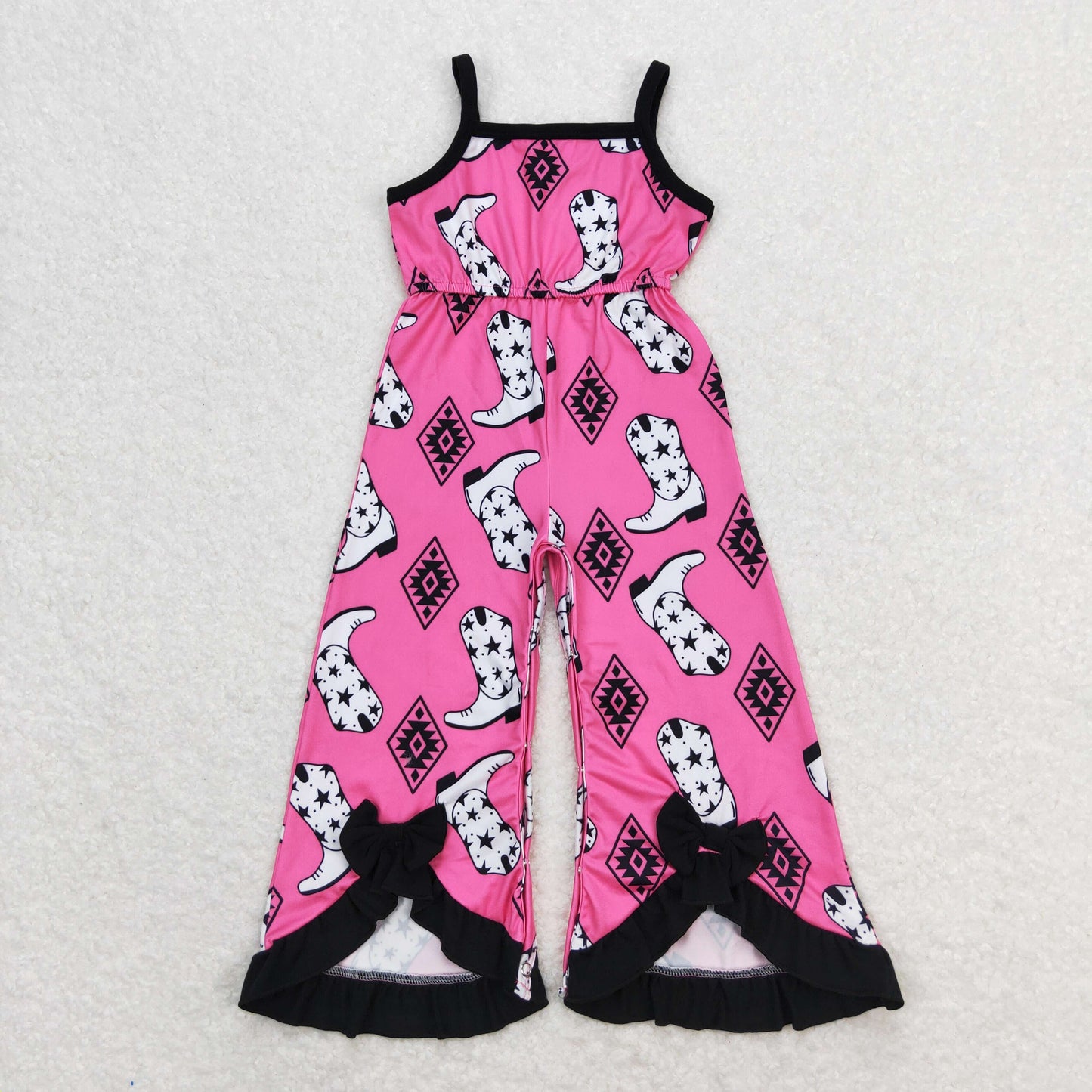 Sibling Baby Girls Kids Straps Boots Aztec Mermaid Flower Ruffle Pants Jumpsuits RTS