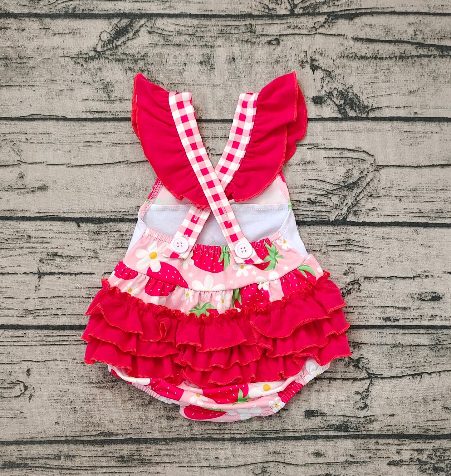 Pre-order Baby Kids Mama's Girl Strawberry Floral One Piece Romper