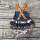 Pre-order Baby Girl Sleeveless Floral Ruffle Bubble One Piece Summer Romper