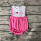 Pre-order Baby Girl Sleeveless I Love Mom Pink Bubble One Piece Romper