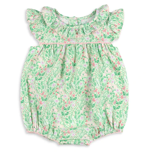 Moq 3 Pre-order Baby Girl Floral Bubble One Piece Romper