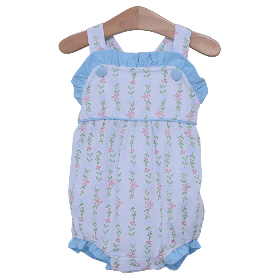 Moq 3 Pre-order Baby Girl Sleeveless Floral Bubble One Piece Romper