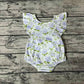 Pre-order Baby Girl Purple Floral Bubble One Piece Summer Romper