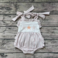 Pre-order Baby Girl Sleeveless Starfish Stripes Summer One Piece Romper