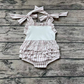 Pre-order Baby Girl Sleeveless Starfish Stripes Summer One Piece Romper