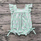 Baby Girl Floral Green Bubble Romper