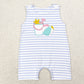 Baby Boy Girl Sleeveless Embroidery Beach Play Sibling Romper Outfit RTS