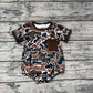 Baby Boy Short Sleeves Camo Pocket Bubble Romper