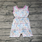 Baby Girl Sleeveless Rainbow Pocket Shorts Jumpsuit