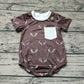 Baby Boy Short Sleeves Deer Bubble One Piece Romper