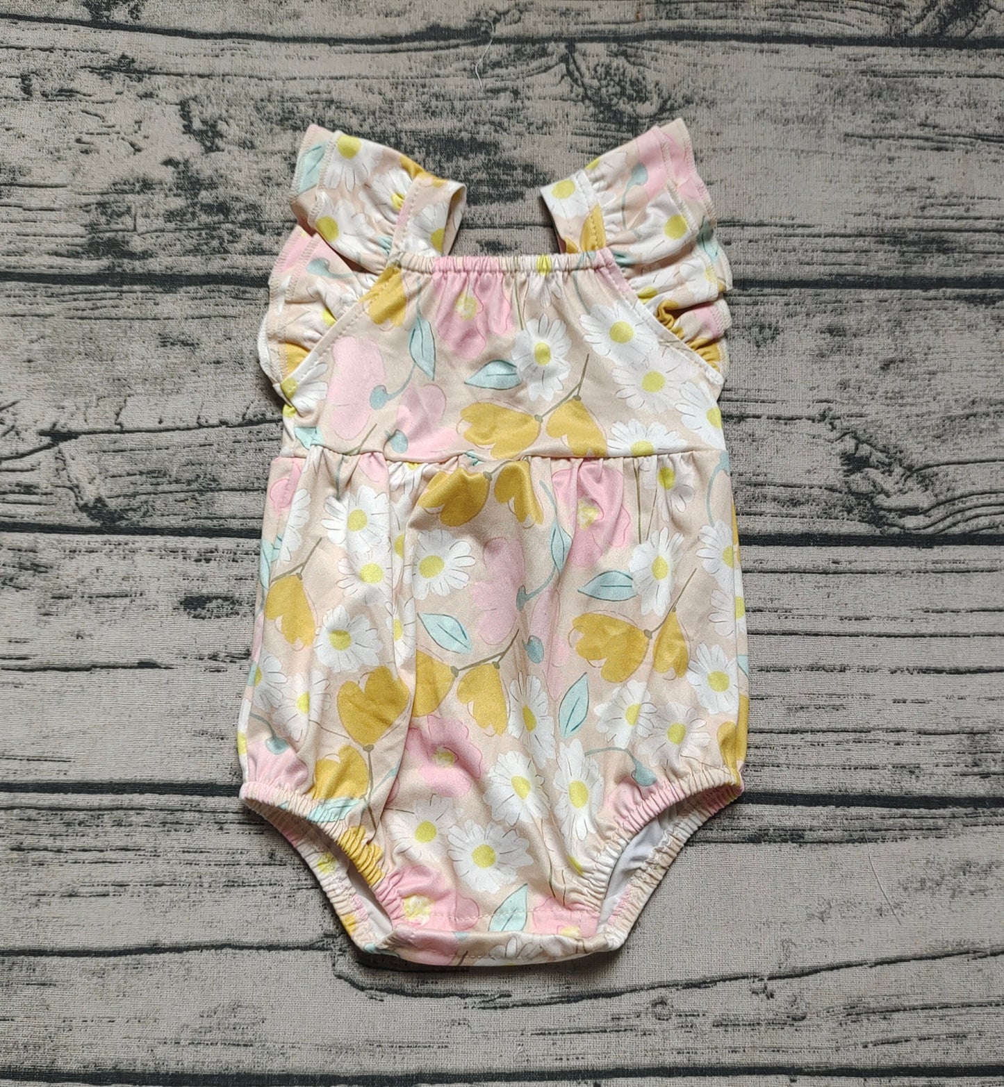 Baby Girl Flower One Piece Summer Bubble Romper