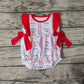 Baby Girl Short Sleeves Bows July 4th Romper