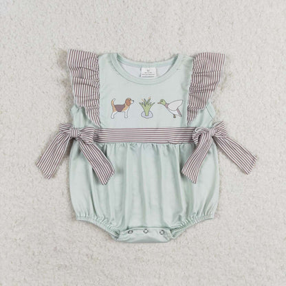 Duck Dog Print Sibling Summer Matching Clothes