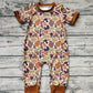 Baby Boy Short Sleeves Ducks Camo Brown Romper