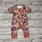 Baby Boy Short Sleeves Camo Zipper Bamboo Romper