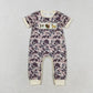 Baby Boy Short Sleeves Embroidery Duck turkey Deer Camo Sibling Romper Clothes Set
