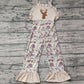 Baby Girl Embroidery Deer Ruffle Camo Pants Hunting Jumpsuit