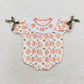 Baby Boy Girl Pumpkin Embroidery Sibling Romper Outfit Set