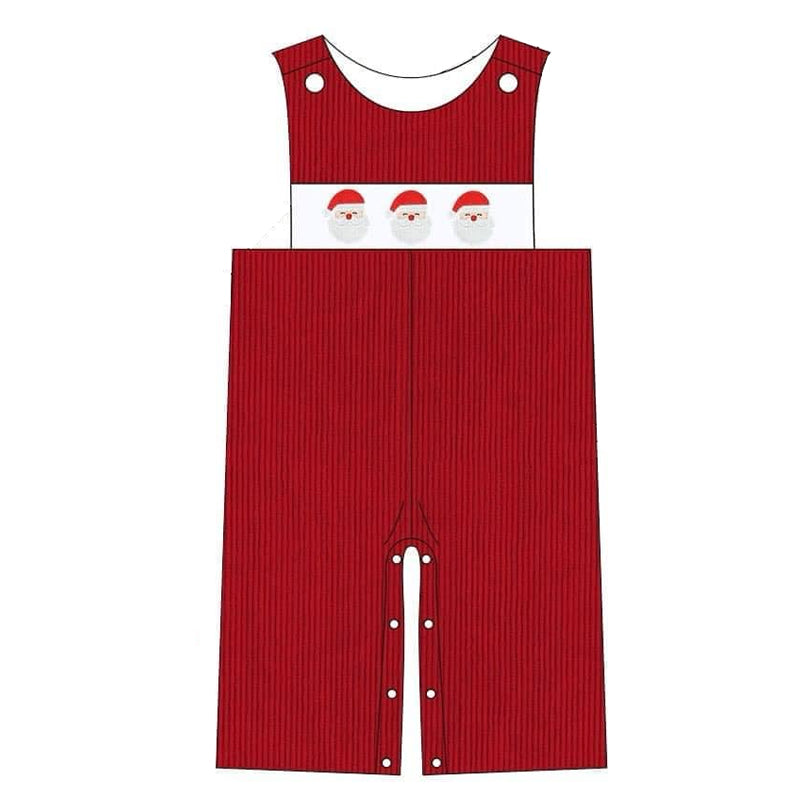 Pre-order Baby Boy Christmas Red Santa Sleeveless Romper