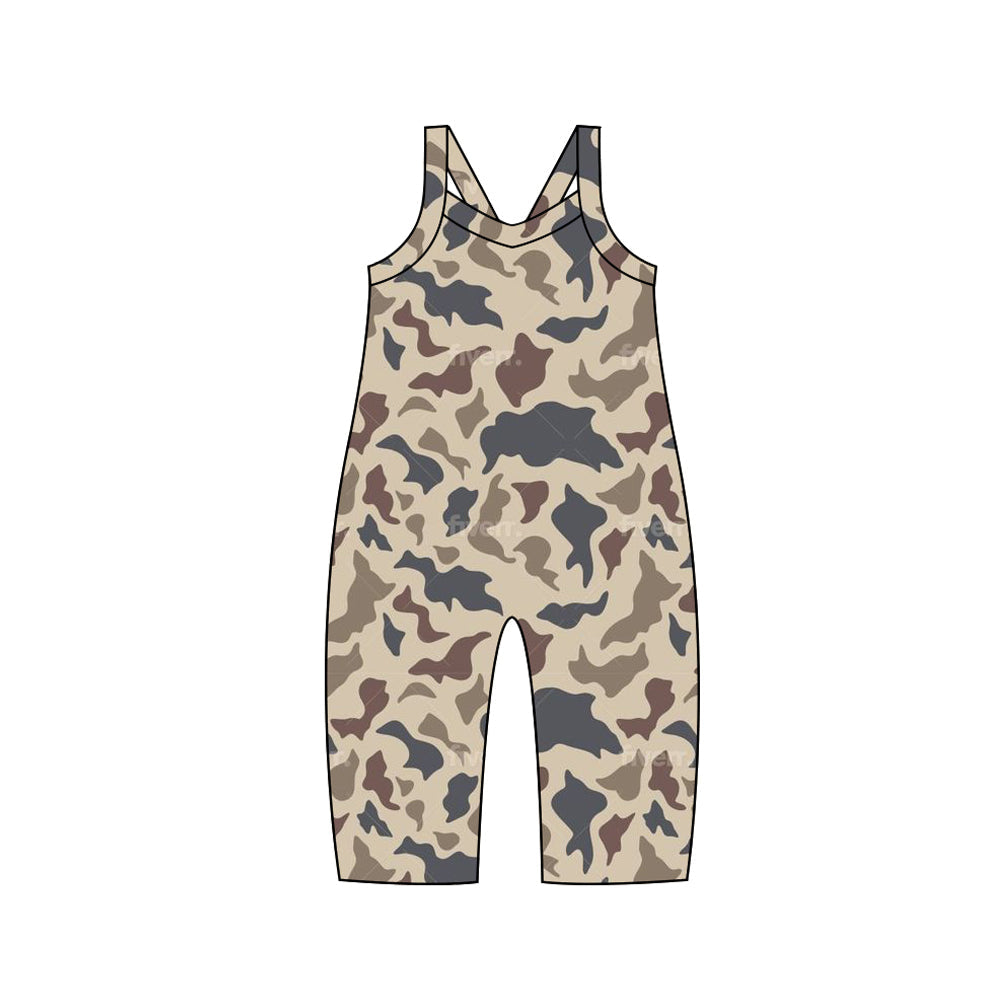 Pre-order Baby Girl Khaki Camo Straps Jumpsuit