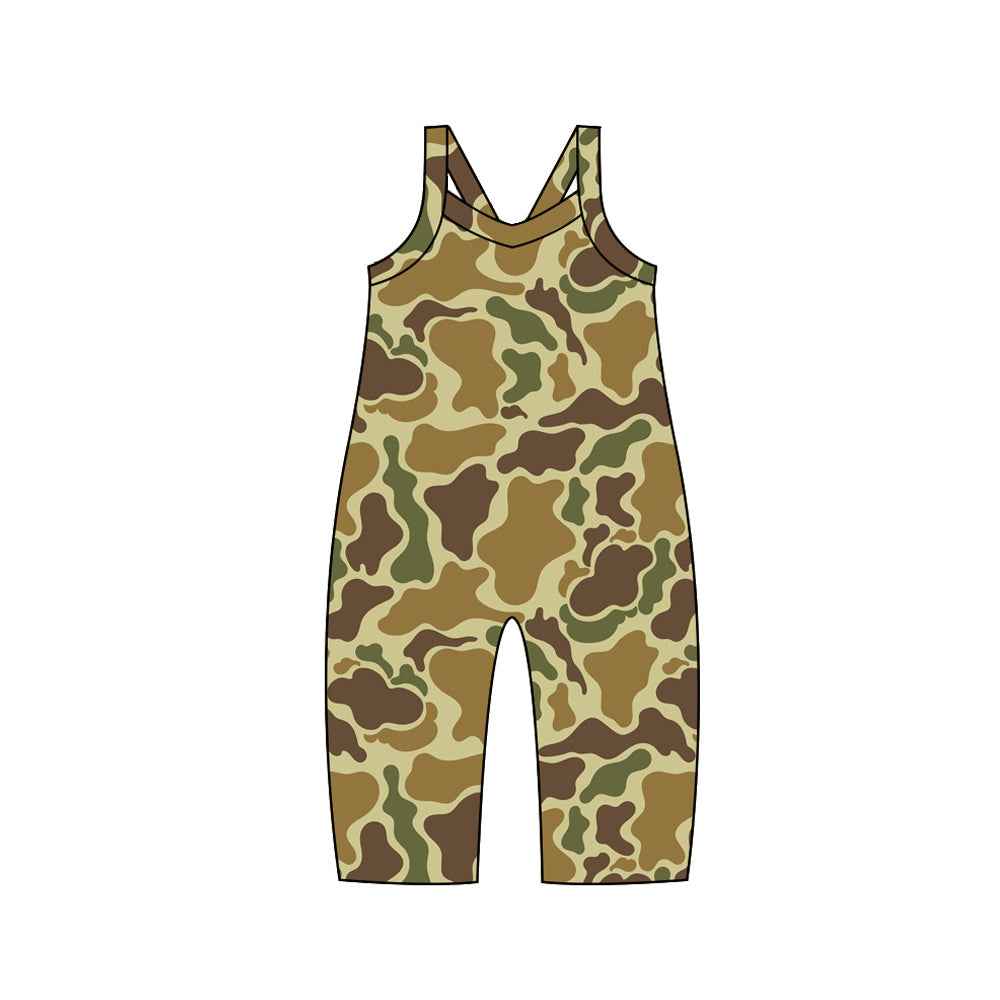 Pre-order Baby Girl Green Camo Straps Jumpsuit