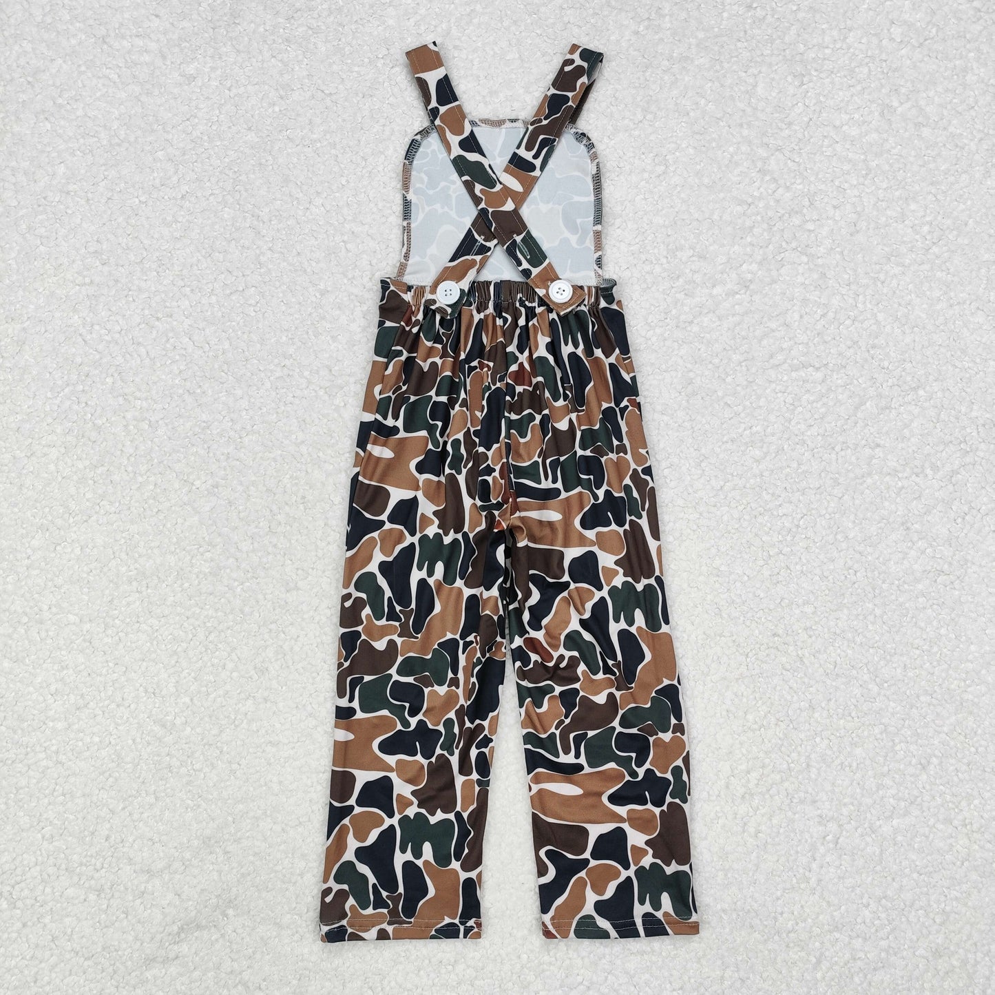 Sibling Baby Boys Kids Camo Print Straps Pants Jumpsuit RTS